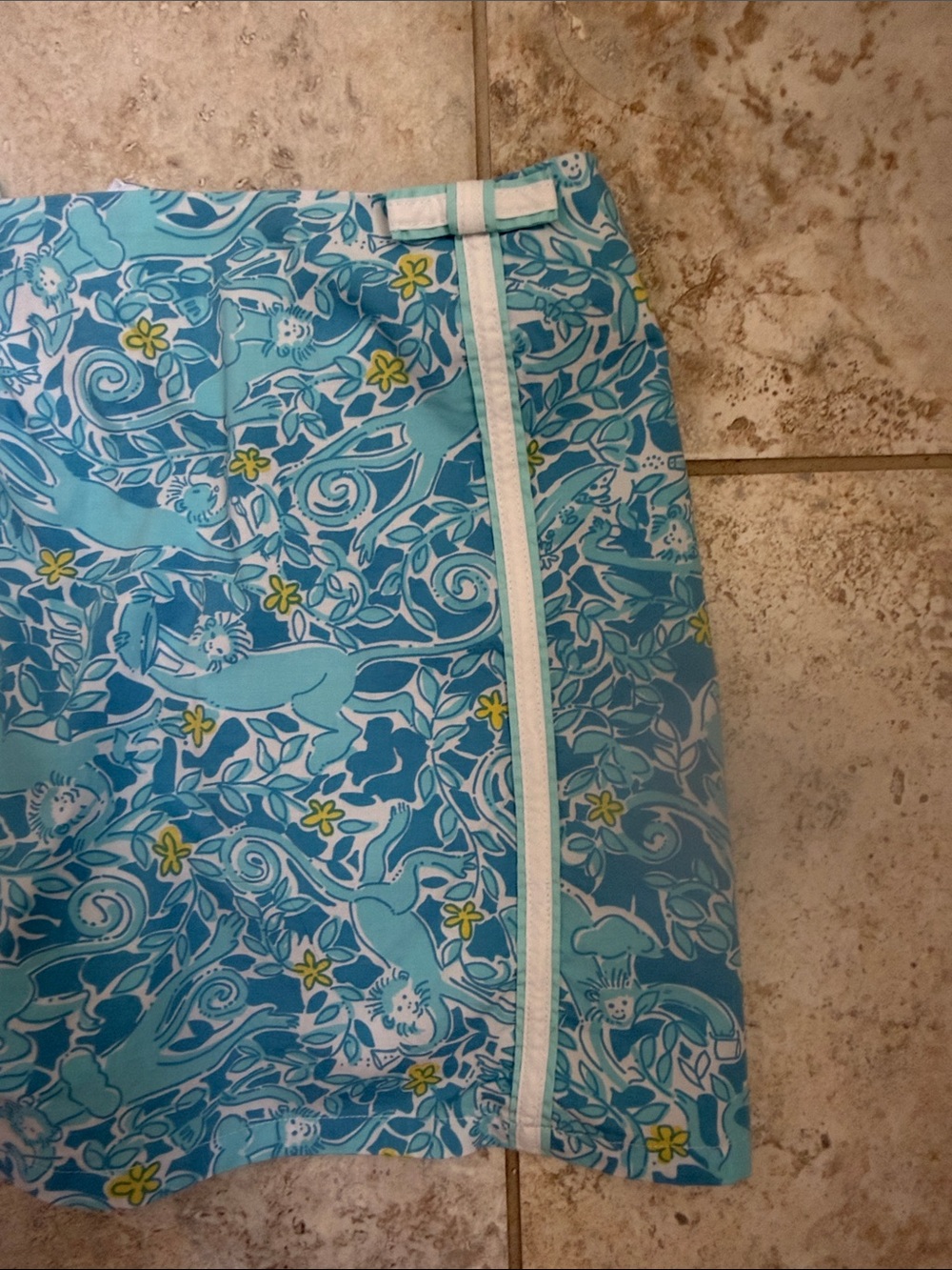Lily Pulitzer Monkey Floral Print Mini Skort - Picture 5 of 7
